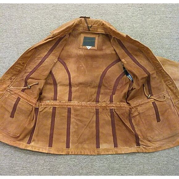 Men’s Medium Gilded Age NYC Brown Leather 4 Pocket Writer Style Jacket - Picture 6 of 7